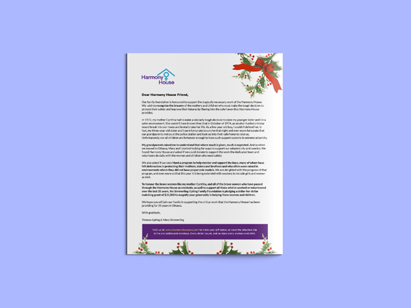 Holiday Appeal Letter 2022